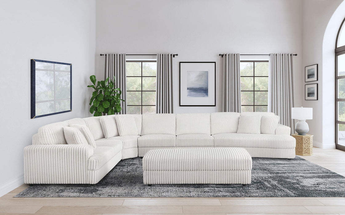 Emberson Upholstered Armless Loveseat Ivory - Furniture Land (Milwaukee, WI)