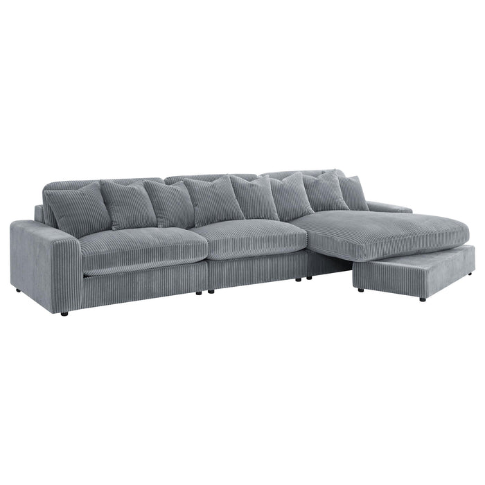 Blaine Upholstered Reversible Chaise Sectional Sofa - Furniture Land (Milwaukee, WI)