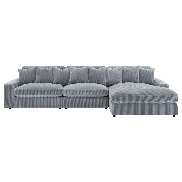 Blaine Upholstered Reversible Chaise Sectional Sofa - Furniture Land (Milwaukee, WI)