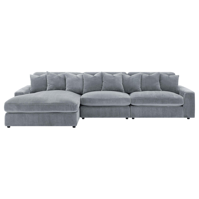 Blaine Upholstered Reversible Chaise Sectional Sofa - Furniture Land (Milwaukee, WI)