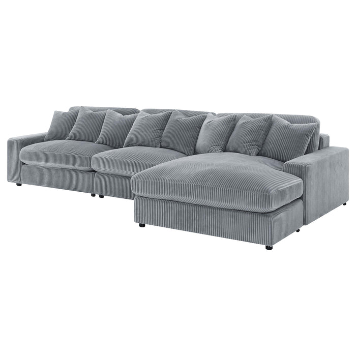 Blaine Upholstered Reversible Chaise Sectional Sofa - Furniture Land (Milwaukee, WI)