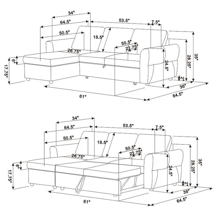 Samantha Sleeper Sectionals 2 - Furniture Land (Milwaukee, WI)