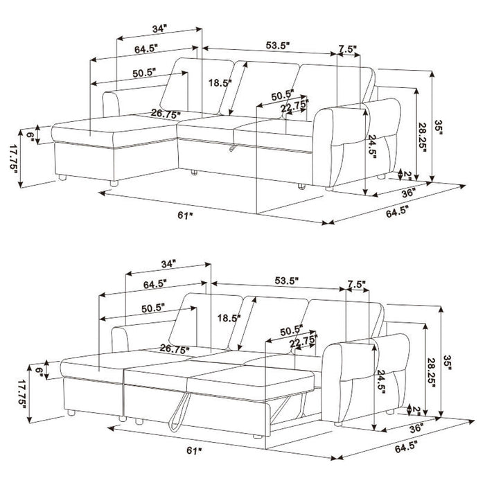 Samantha Sleeper Sectionals 2 - Furniture Land (Milwaukee, WI)