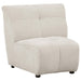 Charlotte Upholstered Curved Armless Chair Ivory - Furniture Land (Milwaukee, WI)