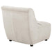 Charlotte Upholstered Curved Armless Chair Ivory - Furniture Land (Milwaukee, WI)