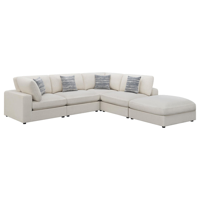 Serene 5-piece Upholstered Modular Sectional Sofa Beige - Furniture Land (Milwaukee, WI)