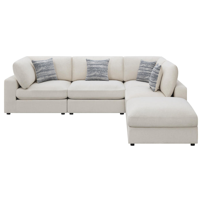 Serene 5-piece Upholstered Modular Sectional Sofa Beige - Furniture Land (Milwaukee, WI)