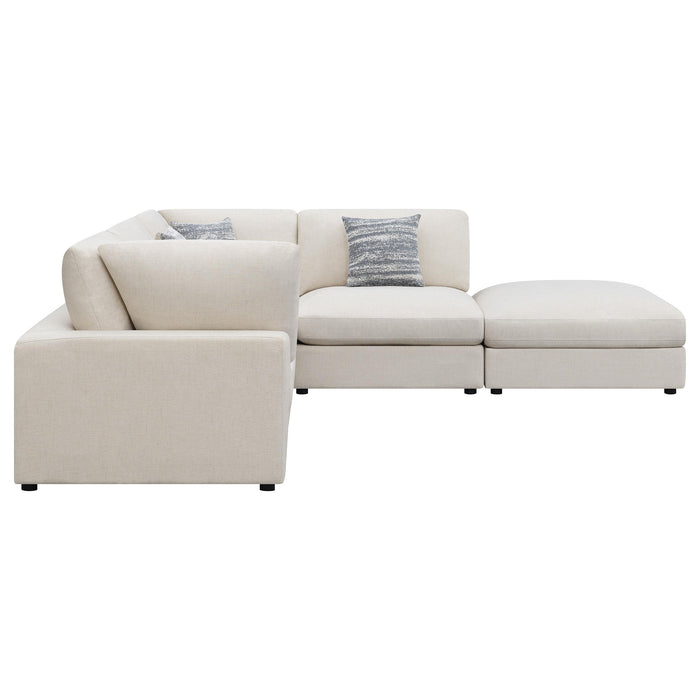 Serene 5-piece Upholstered Modular Sectional Sofa Beige - Furniture Land (Milwaukee, WI)