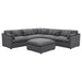 Hobson 6-piece Upholstered Modular Sectional Sofa Charcoal - Furniture Land (Milwaukee, WI)