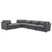 Hobson 6-piece Upholstered Modular Sectional Sofa Charcoal - Furniture Land (Milwaukee, WI)