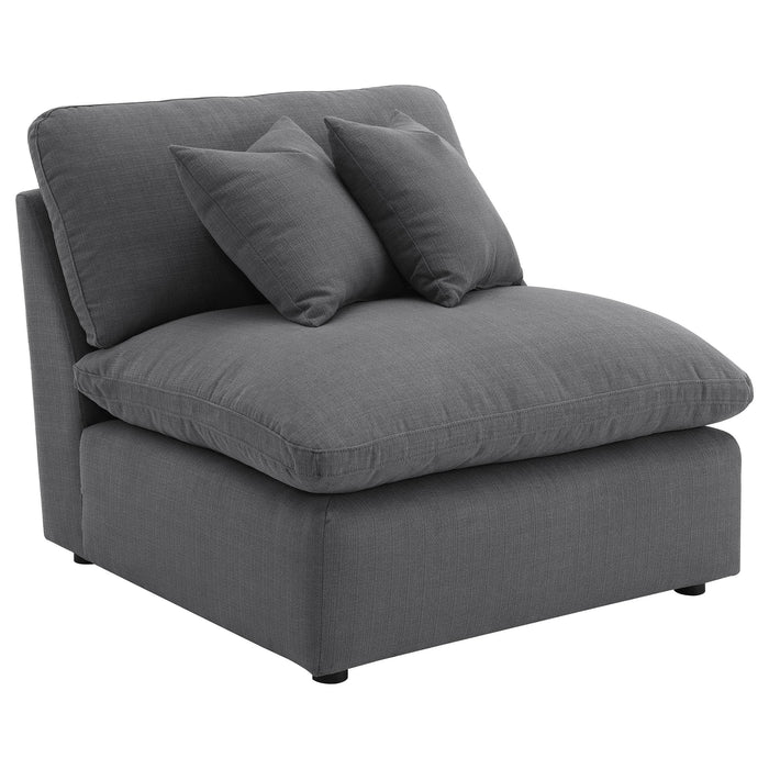 Hobson 6-piece Upholstered Modular Sectional Sofa Charcoal - Furniture Land (Milwaukee, WI)