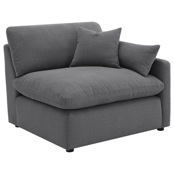 Hobson 6-piece Upholstered Modular Sectional Sofa Charcoal - Furniture Land (Milwaukee, WI)