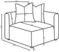 Jennifer Upholstered Corner Chair - Furniture Land (Milwaukee, WI)