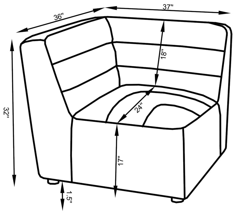 Sunny Upholstered Corner Chair - Furniture Land (Milwaukee, WI)