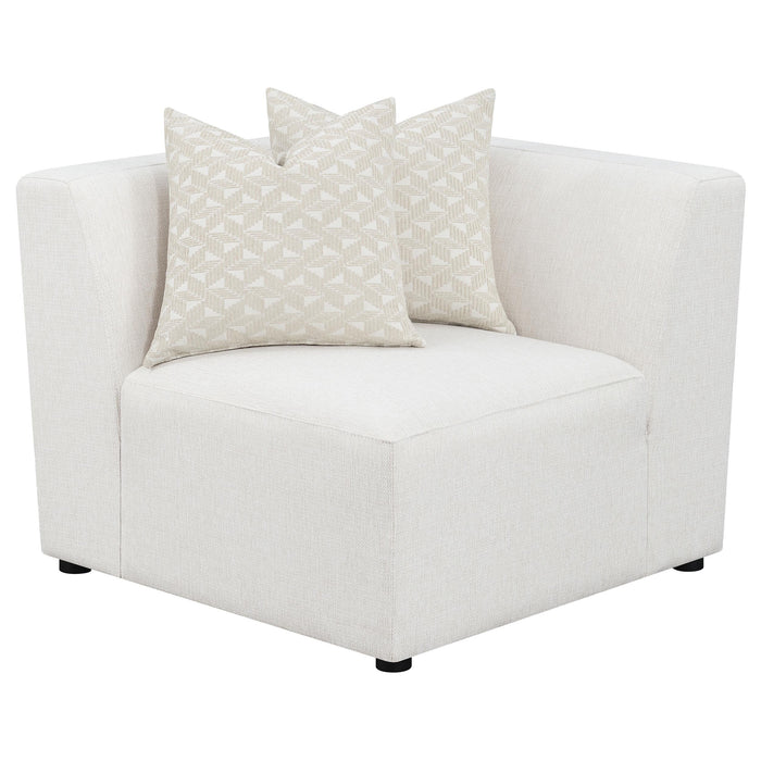 Freddie Upholstered Corner Chair Pearl - Furniture Land (Milwaukee, WI)