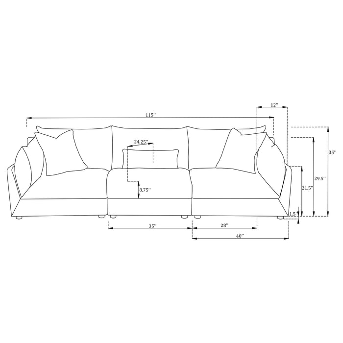 Sasha Stationary Sofas - Furniture Land (Milwaukee, WI)