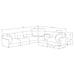 Sasha 6 Piece Sectionals - Furniture Land (Milwaukee, WI)