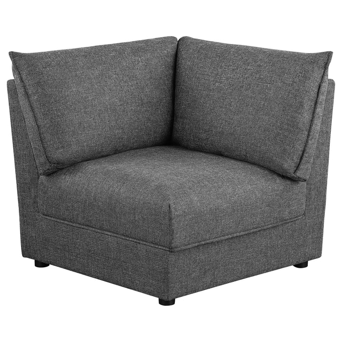 Sasha Upholstered Corner Chair Barely Black - Furniture Land (Milwaukee, WI)