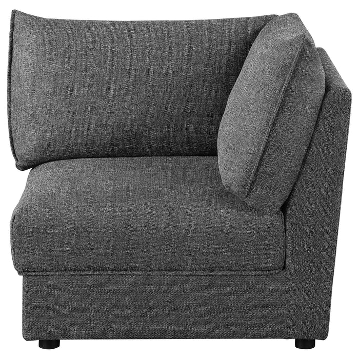 Sasha Upholstered Corner Chair Barely Black - Furniture Land (Milwaukee, WI)