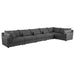 Sasha Upholstered Corner Chair Barely Black - Furniture Land (Milwaukee, WI)