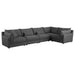 Sasha Upholstered Corner Chair Barely Black - Furniture Land (Milwaukee, WI)