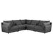 Sasha Upholstered Corner Chair Barely Black - Furniture Land (Milwaukee, WI)