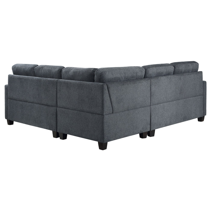 Georgina 5 Pc Stationary Sectionals Grey - Furniture Land (Milwaukee, WI)