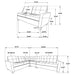 Georgina Sectional Loveseat - Furniture Land (Milwaukee, WI)