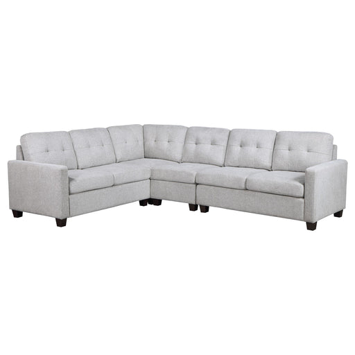 Georgina 4-piece Upholstered Modular Sectional Sofa Beige - Furniture Land (Milwaukee, WI)