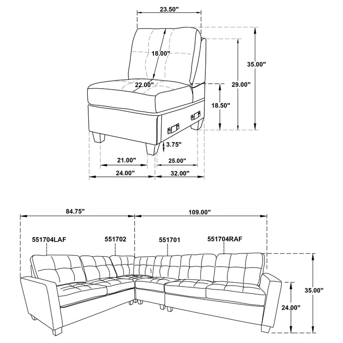 Georgina Modular Sectionals - Furniture Land (Milwaukee, WI)