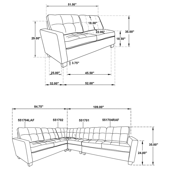 Georgina Modular Sectionals 5 - Furniture Land (Milwaukee, WI)