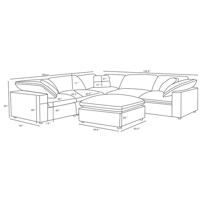 Raleigh Modular Sectionals Upholstered - Furniture Land (Milwaukee, WI)