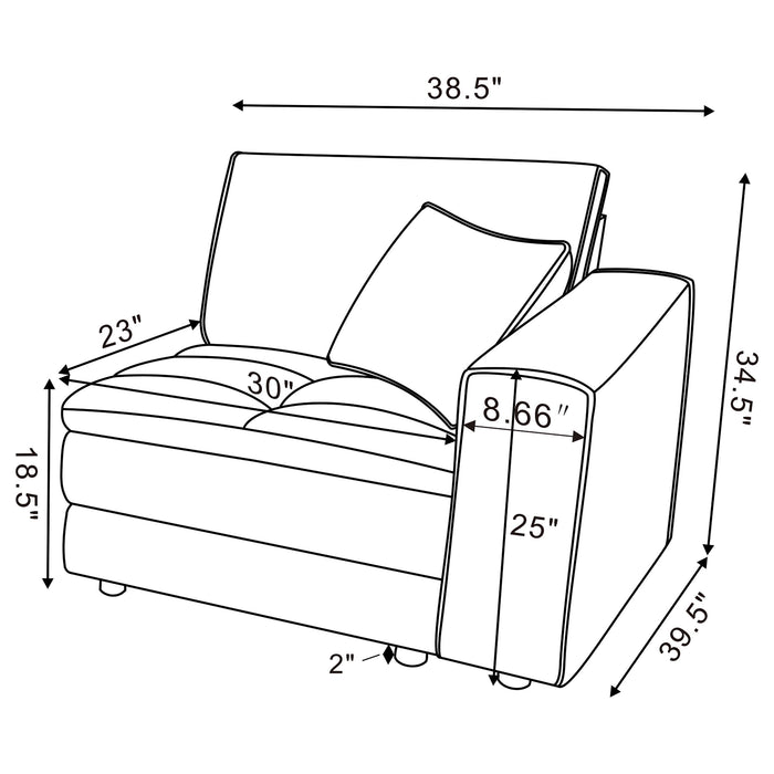 Atlantic Side Chair Sectionals - Furniture Land (Milwaukee, WI)