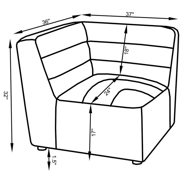 Sunny Upholstered Corner Chair - Furniture Land (Milwaukee, WI)