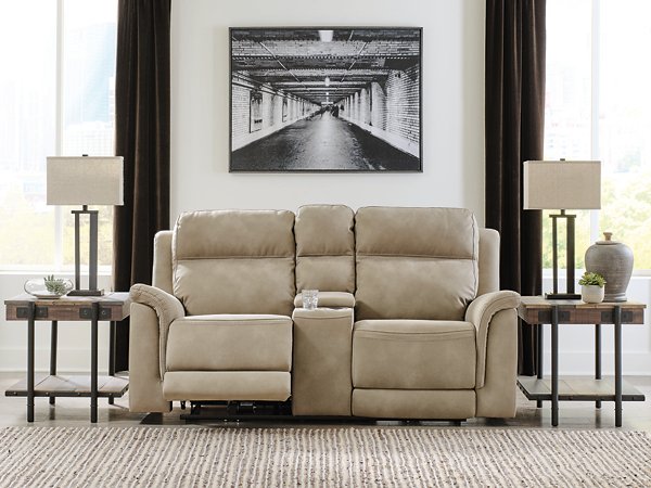 Next-Gen DuraPella Power Reclining Loveseat with Console - Furniture Land (Milwaukee, WI)