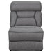 Higgins Upholstered Armless Chair Grey - Furniture Land (Milwaukee, WI)