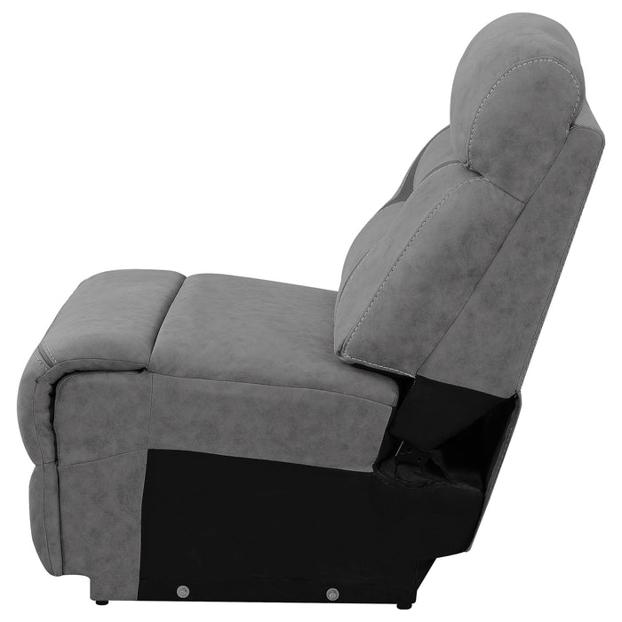 Higgins Upholstered Armless Chair Grey - Furniture Land (Milwaukee, WI)