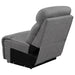 Higgins Upholstered Armless Chair Grey - Furniture Land (Milwaukee, WI)