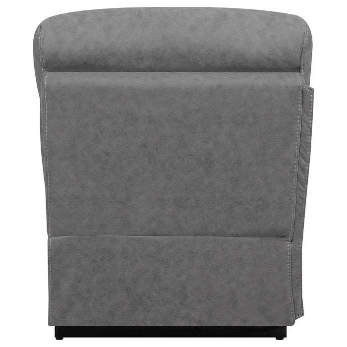 Higgins Upholstered Armless Chair Grey - Furniture Land (Milwaukee, WI)
