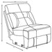 Higgins Upholstered Armless Chair Grey - Furniture Land (Milwaukee, WI)