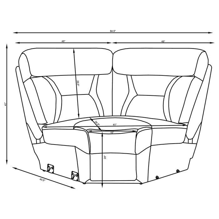 Higgins Upholstered Wedge Grey - Furniture Land (Milwaukee, WI)