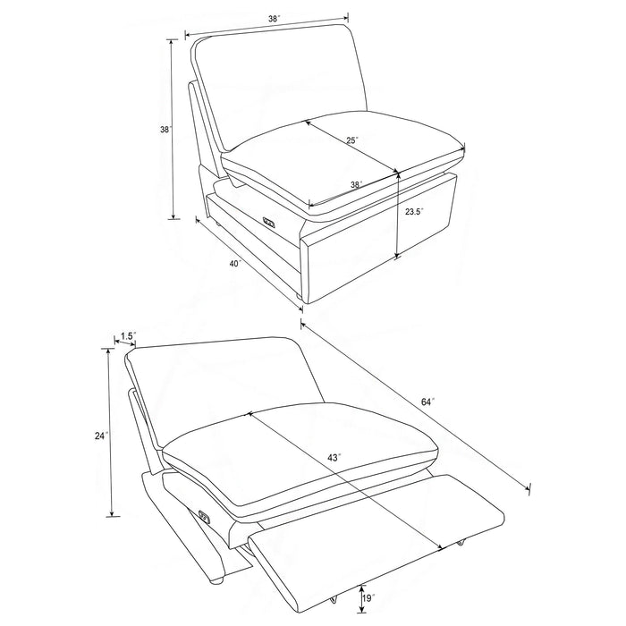 Collins Armless chair - Furniture Land (Milwaukee, WI)