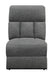Bahrain Upholstered Armless Chair Charcoal - Furniture Land (Milwaukee, WI)