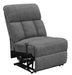 Bahrain Upholstered Armless Recliner Charcoal - Furniture Land (Milwaukee, WI)
