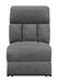 Bahrain Upholstered Armless Recliner Charcoal - Furniture Land (Milwaukee, WI)