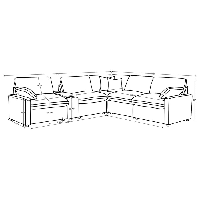 Collins Non Recling Sectionals - Furniture Land (Milwaukee, WI)