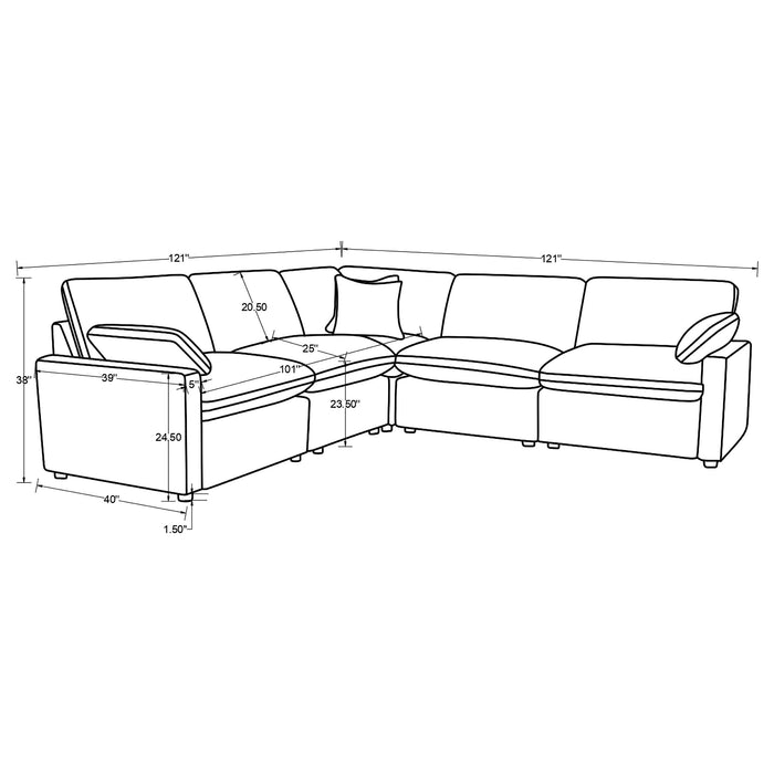 Collins Reclining Sectionals Upholstered - Furniture Land (Milwaukee, WI)