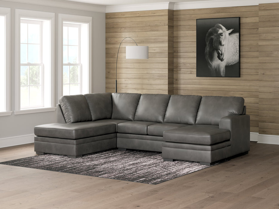 Lofton-Pike Sectional with Chaise - Furniture Land (Milwaukee, WI)