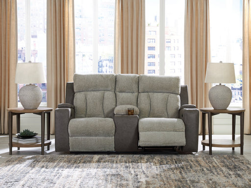 WhipLash Power Reclining Loveseat with Console - Furniture Land (Milwaukee, WI)