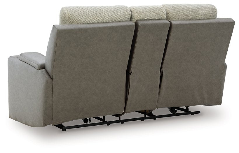 WhipLash Power Reclining Loveseat with Console - Furniture Land (Milwaukee, WI)